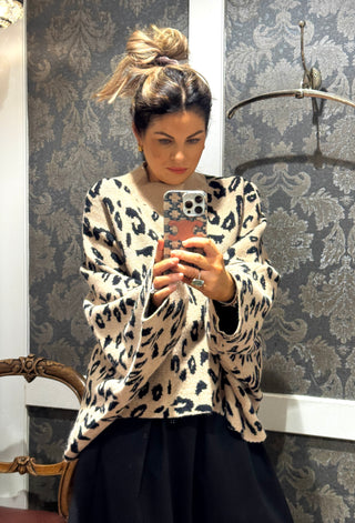 Lexi Hi -Lo Animal Print Knit