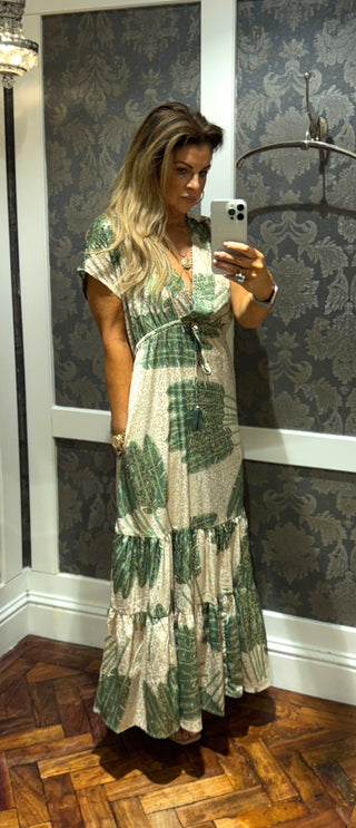 Sorez Print Dress - Green