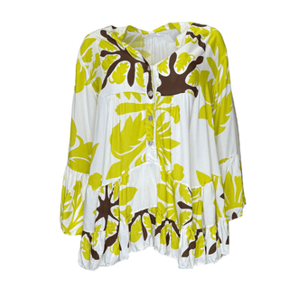 Nellie loose Summer top with sleeve - Citrus-www.neola.ie