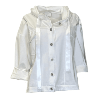 Tammy hooded jacket with pockets - white-www.neola.ie