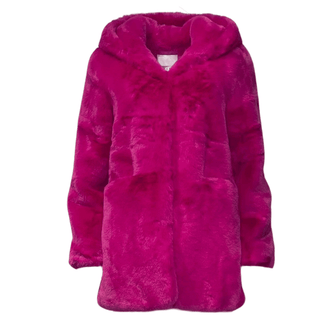 Lidye faux fur coat - fuschia