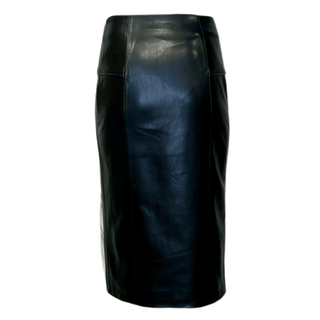 Gertrude pencil faux leather skirt - black