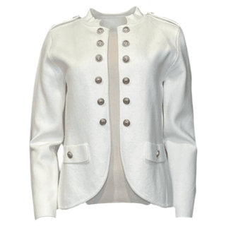 Tighe Military Knit Jacket - Cream