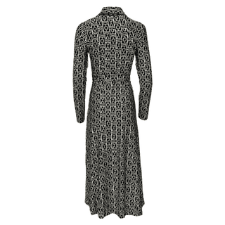 Mabel print long sleeve dress - Chain Print Blk