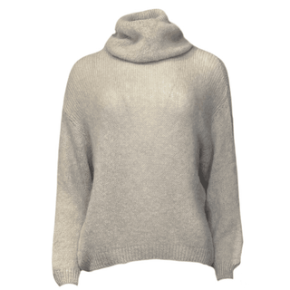 Fabio Roll Neck Long Sleeve Knit - Cream