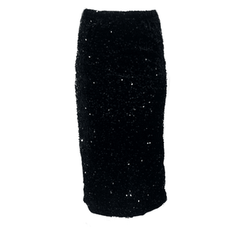 Alba Sequence Party Skirt - Black