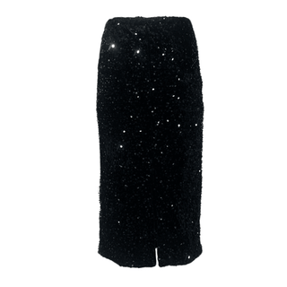 Alba Sequence Party Skirt - Black