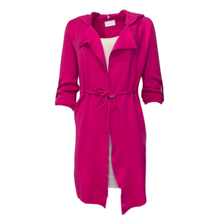 Noto Hooded Cardi - Fuschia