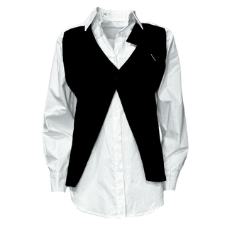 Parada shirt/waistcoat Top - Black/White