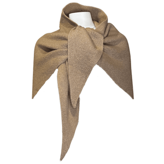 Henley Scarf or Head Scarf with Bows - Gold