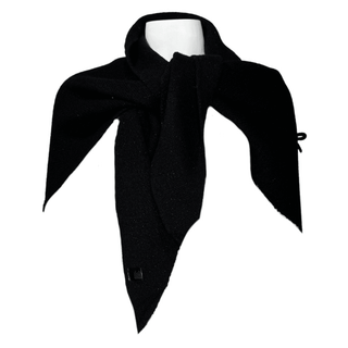 Henley Scarf or Head Scarf with Bows - Black