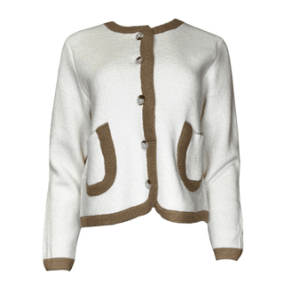 Charlotte Cardigan - Cream/Tan