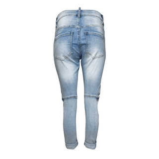 Lola Painted Distressed Jean - Blue