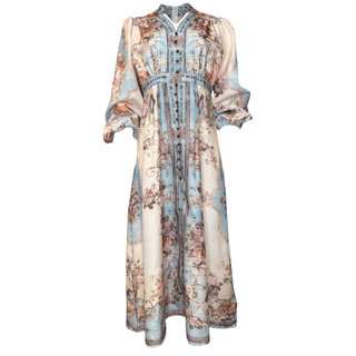 Solary Print Dress with Sleeve