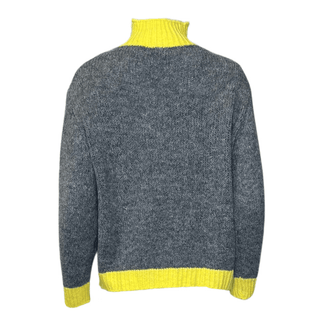 Jazzy Long Sleeve Knit - yellow/grey