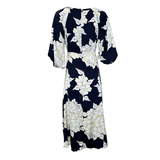 Gloria Print Dress - Navy