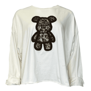 Bliss Cotton Teddy T-shirt - Cream