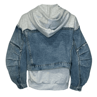 Visionary Denim Hoodie - Blue/Grey