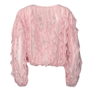 Ultima Long Sleeve Top with Bling - Peach