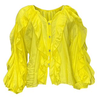 Parfait Ruffle Blouse - Yellow