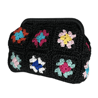 Princess Floral Clutch - Black